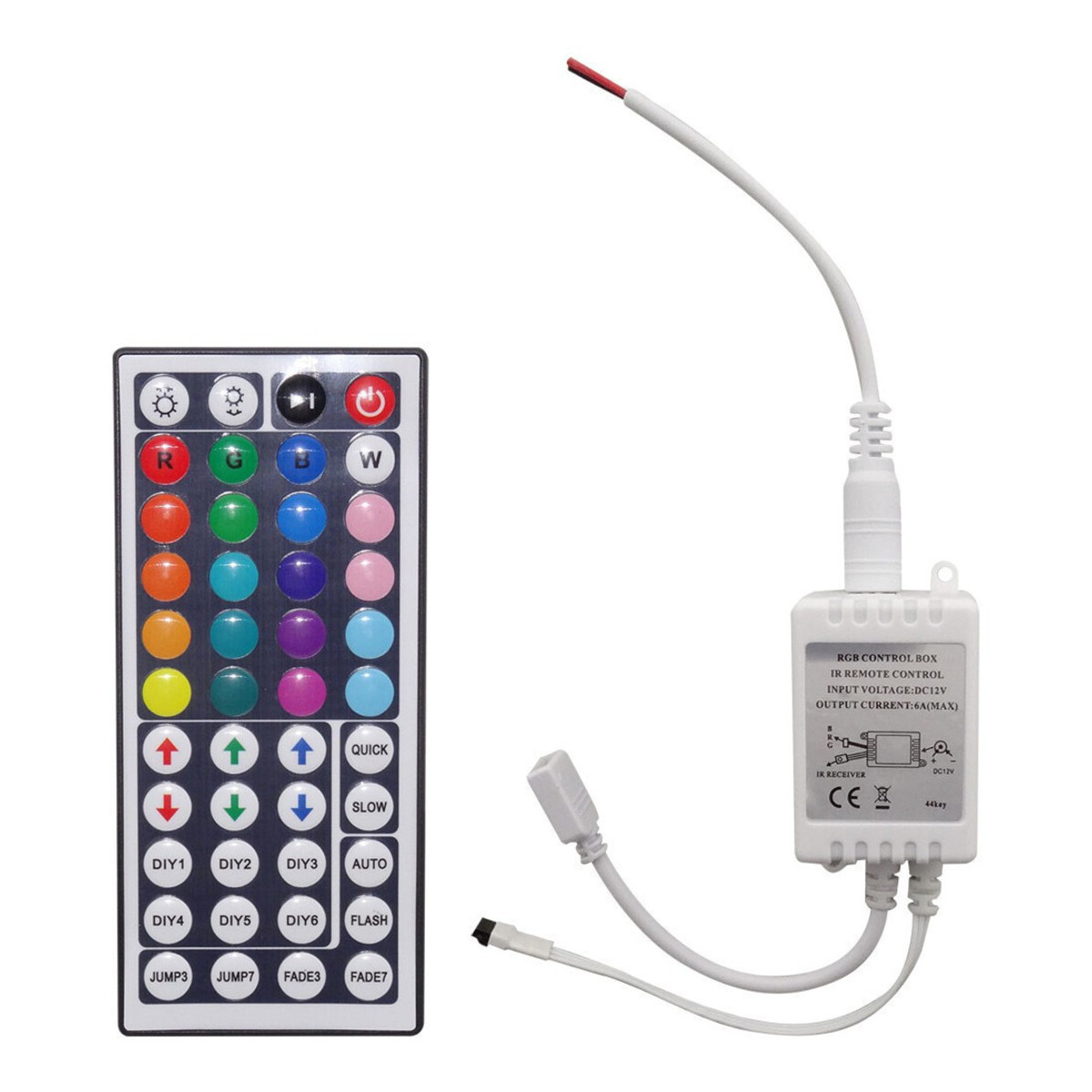 Telecomanda 44 Taste, Controler RGB 12V, 6A, 72W pentru Banda LED