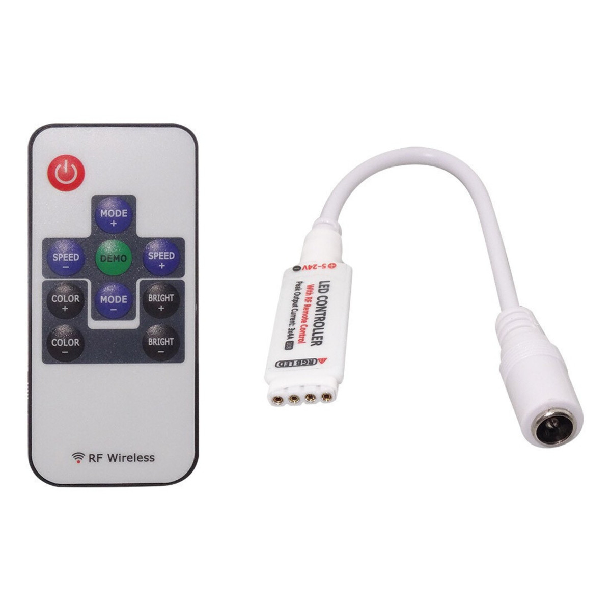 Controler RGB Mini, 144W, 12A, 12V, Telecomanda RF cu 10 Taste