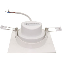 Spot LED 9W, Alb Rece, Reglabil, IP44, Patrat, Rama Alba - 5