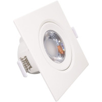 Spot LED Reglabil, 5W, IP44, Alb Rece, Patrat, Rama Alba - 4