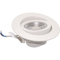 Spot LED Alb, Rotund, Reglabil, 9W, IP44, Lumina Rece, Rama Alba - 4