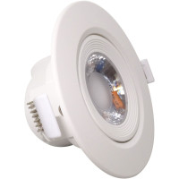 Spot LED Reglabil, 5W, IP44, Alb Rece, Rotund Cu Rama Alba - 4