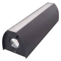Aplica Perete LED Exterior, 20W, Neagra, Lumina Calda