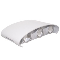Aplica LED Exterior 6W, Alb Cald, Iluminare Dubla, Perete