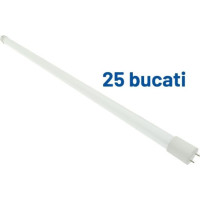 Set 25 Tuburi LED 18W, 120cm, Alb Rece, Mat