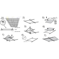 Panou LED 40W, 60x60 cm, Tip Contur pentru Tavan Casetat - 5