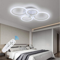 Lustra LED cu 4 brate, 56W, control prin telecomanda