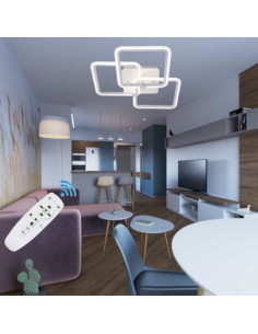 Lustra cu Telecomanda, LED 80W, Design cu 3 Brate