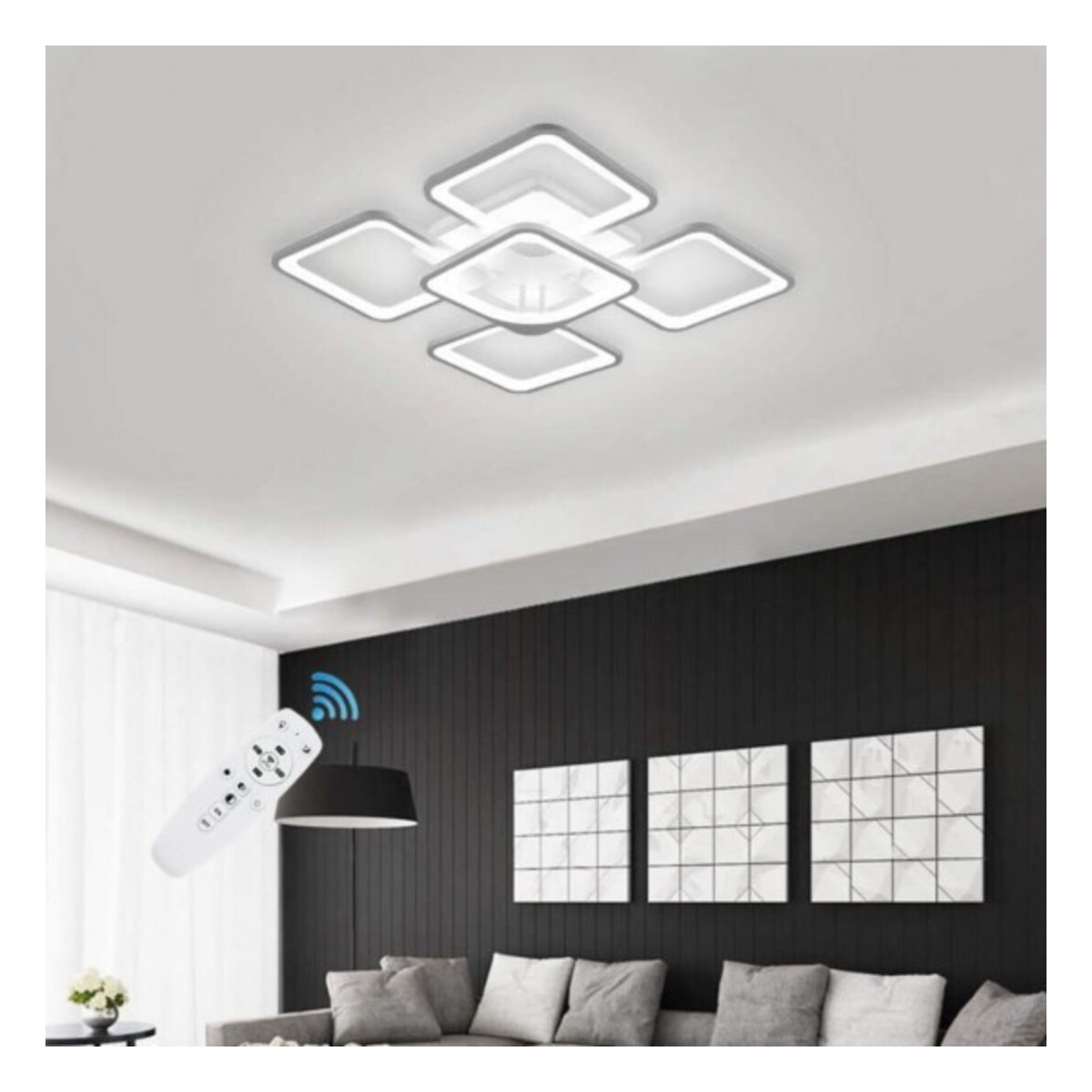 Lustra cu 5 Brate, LED 104W, Control la Distanta