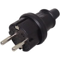 Stecher 16A cu Impamantare, Manson Cauciuc, IP40