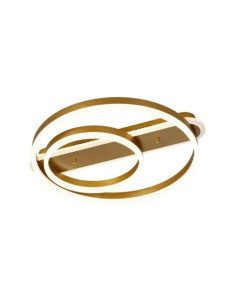 Lustra 2 Cercuri LED, 100W, Gold, Telecomanda