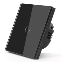 Intrerupator Touch Sticla Neagra