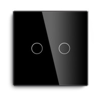 Intrerupator Touch Dublu, Negru, Sticla - 3