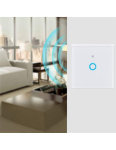 Intrerupator Touch, Wi-Fi, Alb, Fata din Sticla