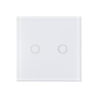 Intrerupator Dublu Touch, Sticla Alba, Telecomanda RF - 3