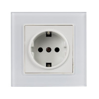 Priza Simpla, Rama Alba din Sticla - 3