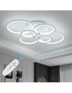 Lustra LED 100W, 6 Brate, Intensitate Reglabila, Telecomanda