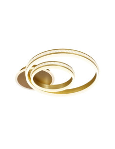 Lustra Gold LED, 3 Cercuri, 122W, Control cu Telecomanda