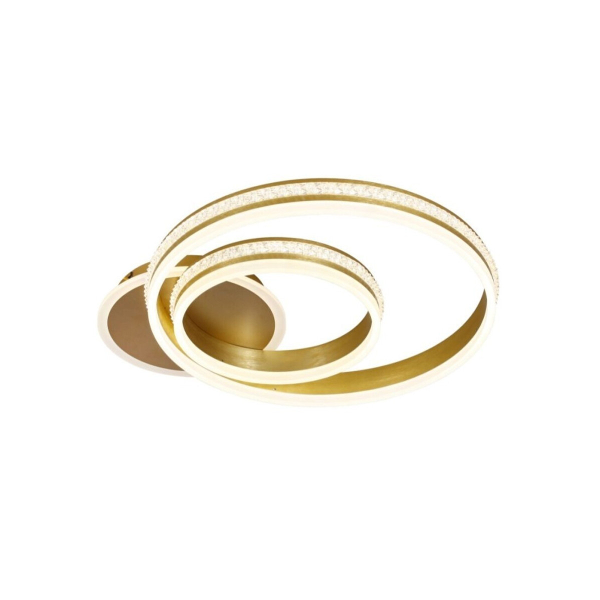 Lustra Gold LED, 3 Cercuri, 122W, Control cu Telecomanda