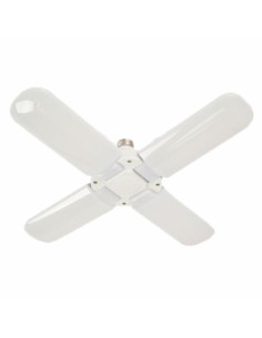Bec LED E27, 60W, Alb Rece, Design Pliabil cu 4 Brate