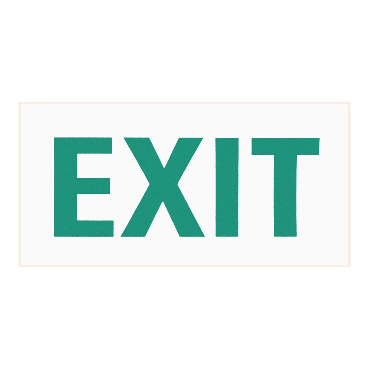 Autocolant Exit Verde 140x80mm, Fundal Alb