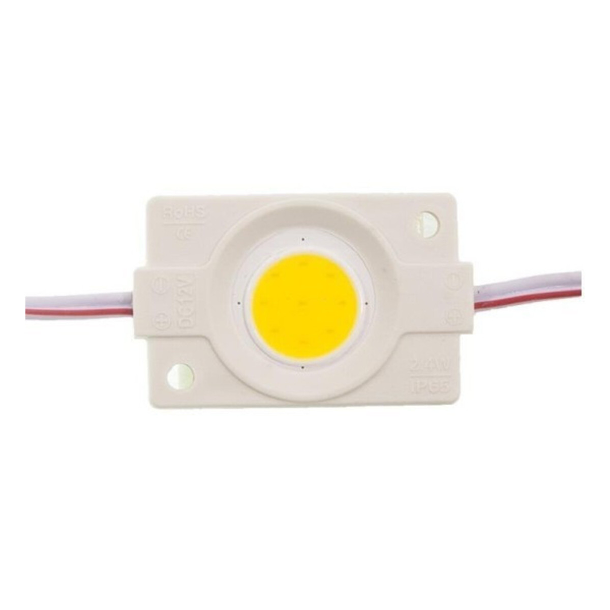 Set 20 Module LED COB, 9 LED-uri, 2.4W, 200 Lm, Alb Rece, IP65, 12V