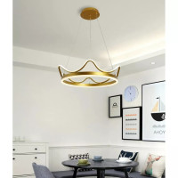 Lustra Aurie LED 96W, Ajustabila, cu Telecomanda IR - 2