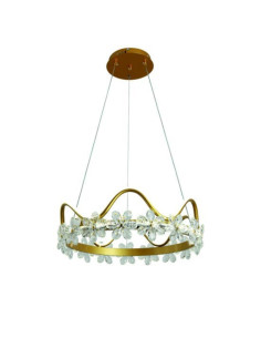Lustra Aurie Flower, LED 95W, Ajustabila cu Telecomanda IR