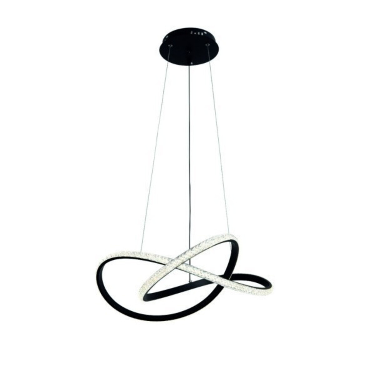 Lustra Neagra, LED 66W, Ajustabila