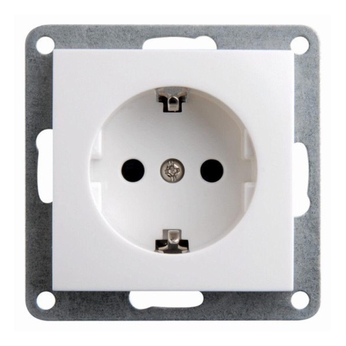 Priza Alba Spin Top, Simpla, 2P+E, Design Modern