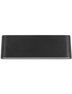 Aplica LED Slim Neagra, 24W, IP65, Iluminare Dubla, Alb Cald Exterior