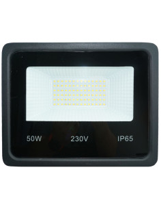 Proiector LED 50W, SMD, IP65, Negru, Lumina Alb Natural, 4 Ani Garantie