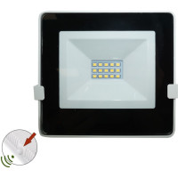 Proiector LED 10W, Senzor Crepuscular, Alb, 4000K, cu Fotocelula