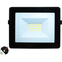 Proiector LED 20W, Senzor Crepuscular, Negru, 4000K, Cu Fotocelula