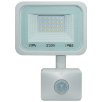 Proiector LED 20W, SMD, Senzor Miscare, Lumina Alb Natural, Alb