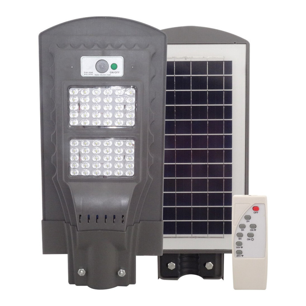 Lampa Stradala LED 60W, Solar Integrat, Senzor, Telecomanda