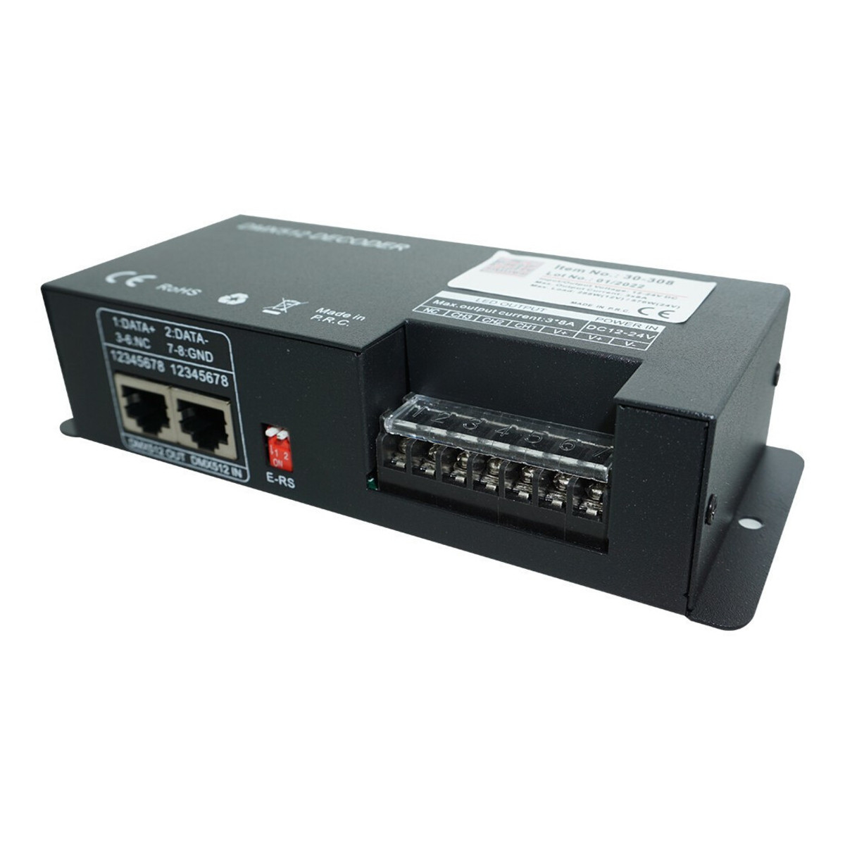 Controler RGB, Decodor DMX 512, 24A, 12-24V, Dimmer LED
