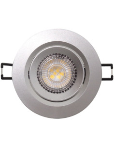 Spot LED Reglabil, 7W, Rotund, 560 Lumeni, Rama Aluminiu Gri
