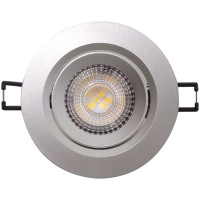 Spot LED Reglabil, 7W, Rotund, 560 Lumeni, Rama Aluminiu Gri - 1