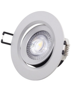 Spot LED Reglabil, 7W, Rotund, 560 Lumeni, Rama Aluminiu Gri