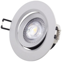 Spot LED Reglabil, 7W, Rotund, 560 Lumeni, Rama Aluminiu Gri - 2