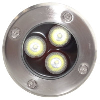 Spot Pavaj LED, 3x1W, IP68, Lumina Rece Alba