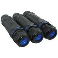 Conector Etans IP68, Liniar, pentru 3 Fire, Cablu 0.5-2.5mm