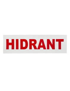 Autocolant Hidrant Rosu, 310 x 90mm, Fundal Alb