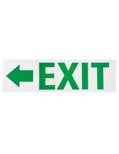 Autocolant Exit, Sageata Stanga, Alb, Dimensiuni 310 x 90mm