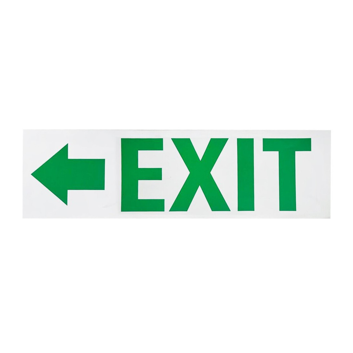 Autocolant Exit, Sageata Stanga, Alb, Dimensiuni 310 x 90mm