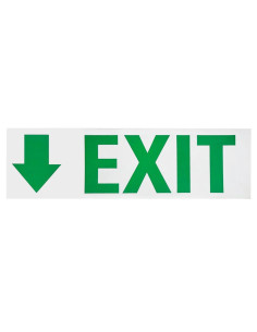 Autocolant Exit, Alb, Sageata in Jos, Dimensiuni 310 x 90 mm