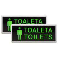 Lumina LED de Urgenta, Toaleta Barbati, 2 Fete