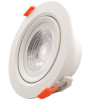 Spot LED Reglabil, Rotund, 9W, Alb Rece/Natural, Plastic - 3