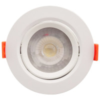 Spot LED Reglabil 7W, Alb Rece/Natural, Rotund, Plastic